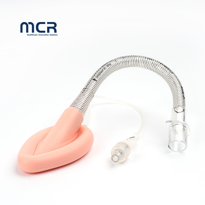Harga yang bagus Masker Paru-paru PVC sekali pakai dengan tabung fleksibel yang diperkuat dan manset silikon cair on line