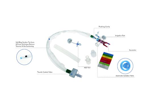 Harga yang bagus Sistem sedotan tertutup sekali pakai tabung trakeostomi Peralatan medis Tipe T Auto-flushing 72H on line