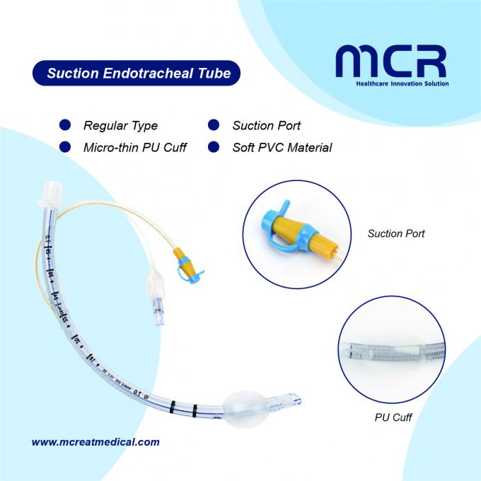 Micro Thin PU Cuff Endotracheal Tube Dengan Port Penyedot 1