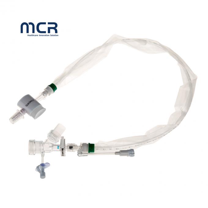 72 Jam Push & Luer Switch Suction Catheter Closed System dengan Double Sweivel 4